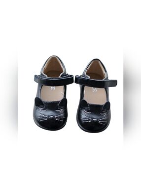 Childrens Place Baby Girls Black Cat Mary Jane Shoes Size 4